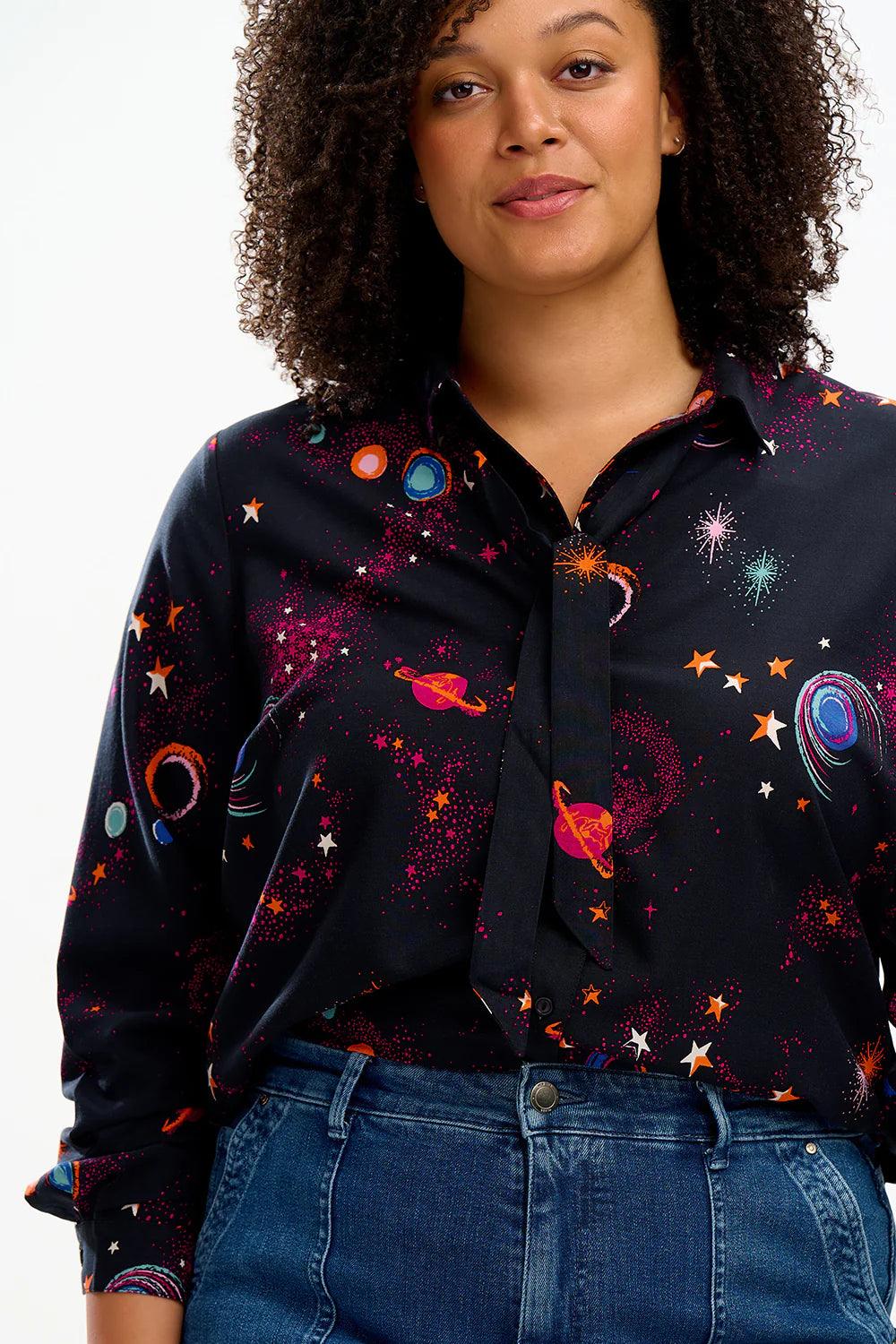 Sugarhill - Catrina Shirt - Black Colourful Universe