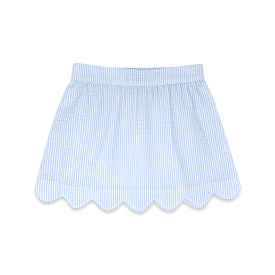 Susie Skirt - Blue Summer Seersucker