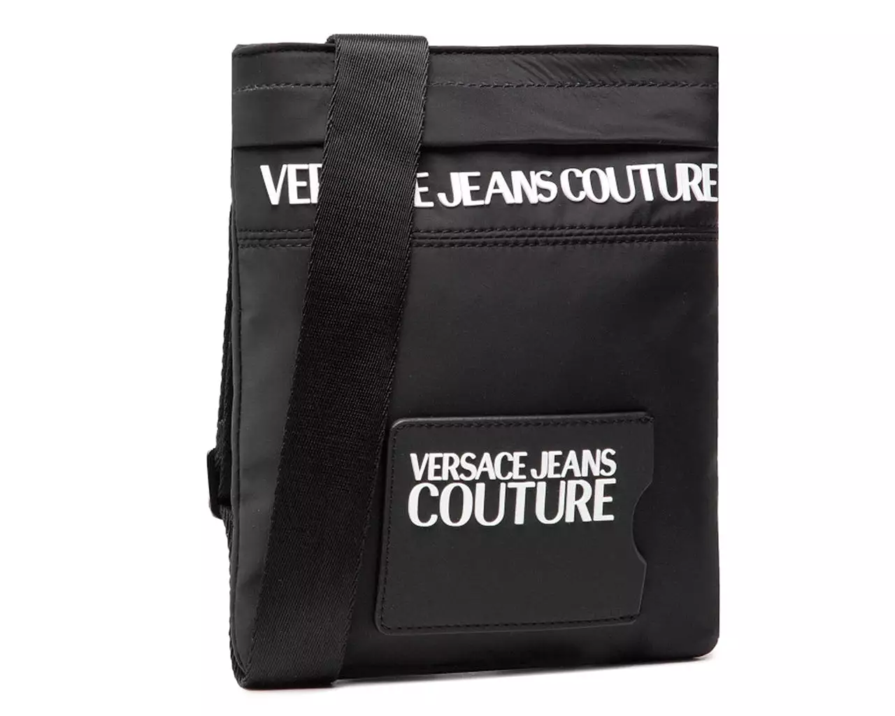 Versace Jeans Couture 72YA4B9I Nylon Logo Messenger Bag Black