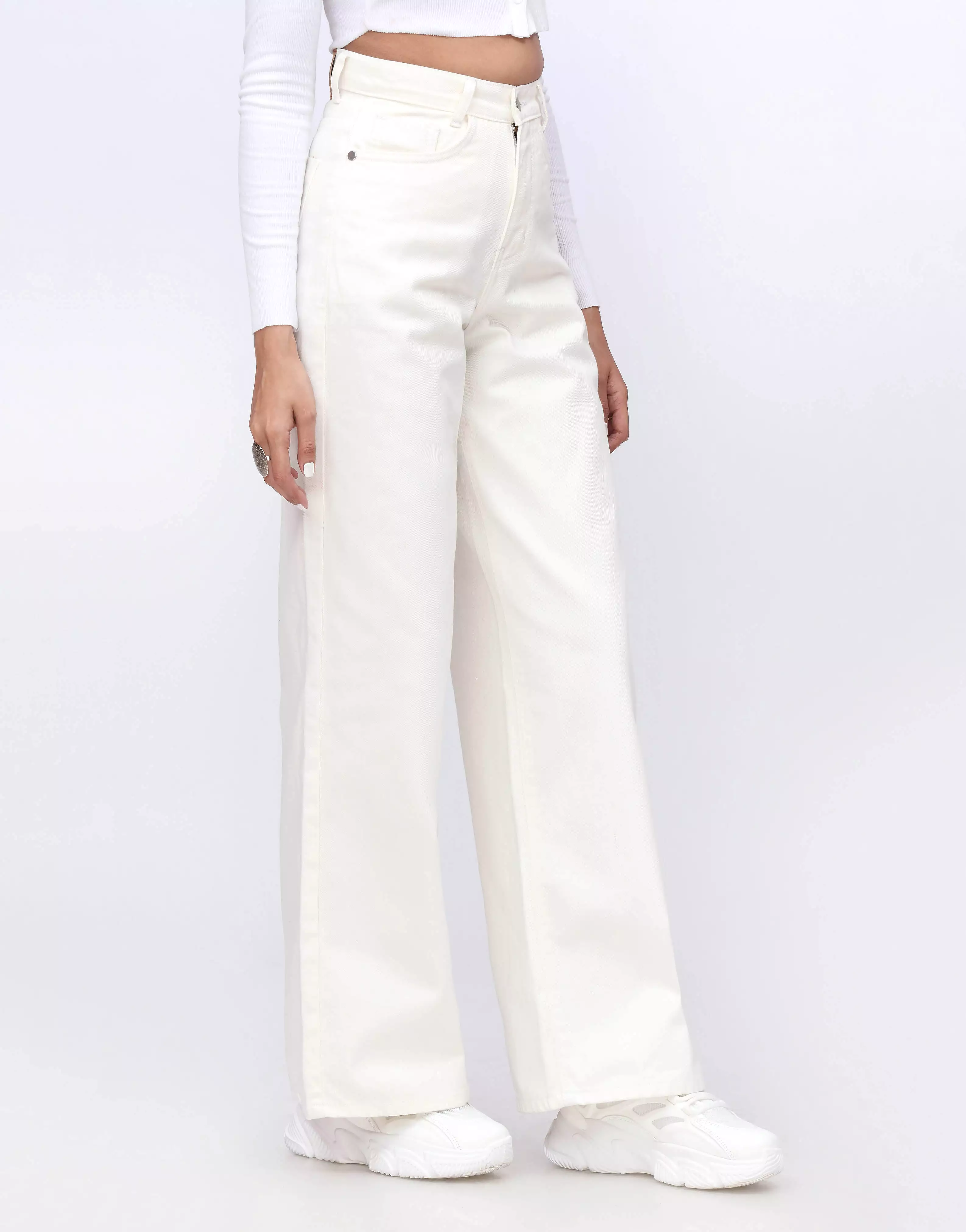 Wide Leg Jeans White