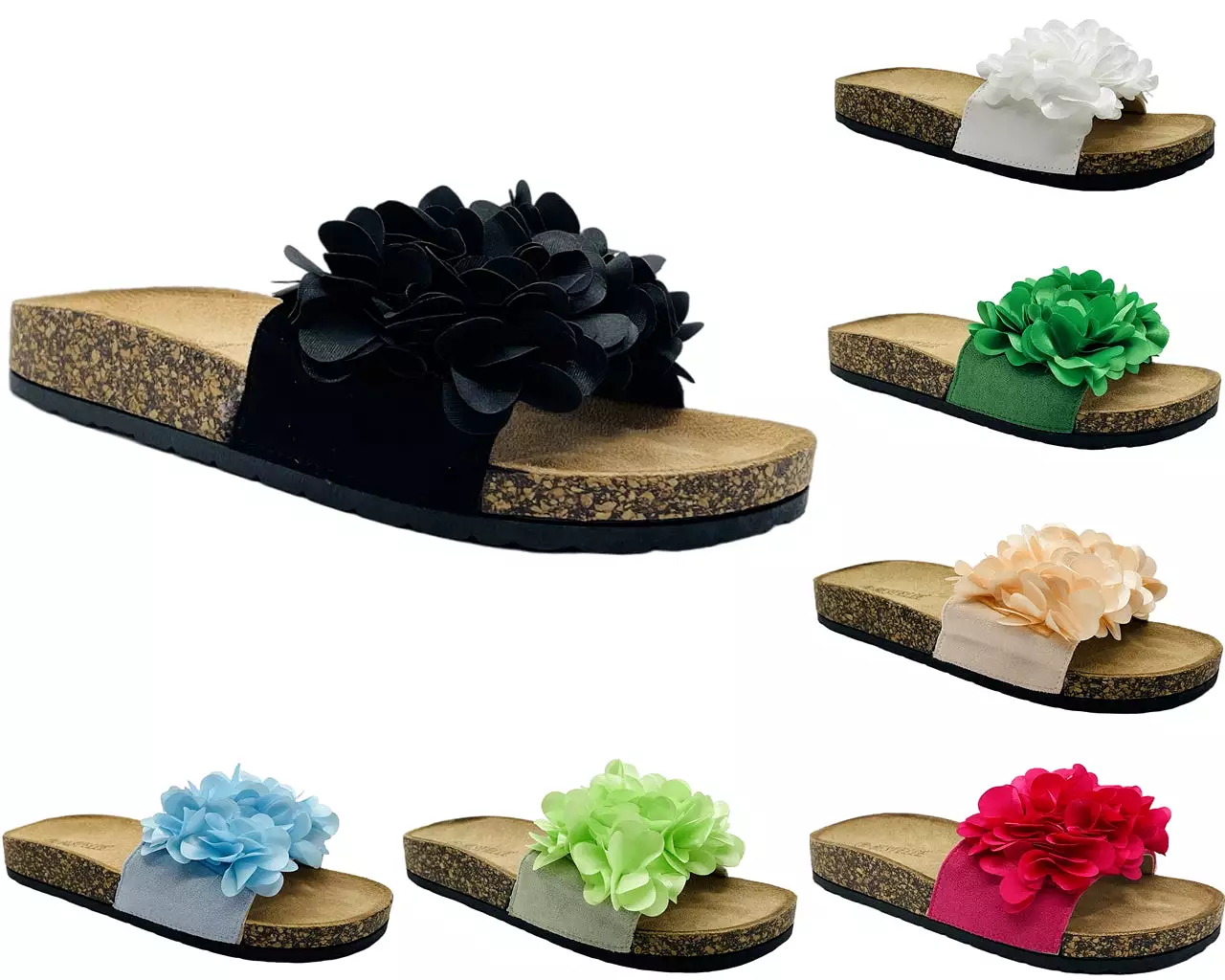 Women's Casual Slip On Flowers Slider