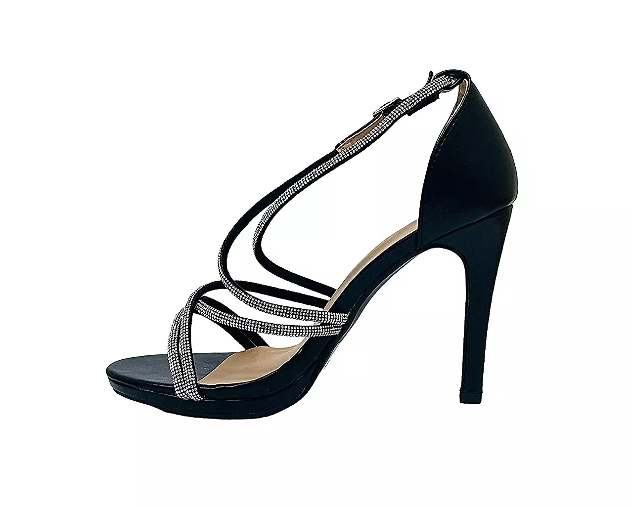 Women's Crossover Diamante Strappy Sandals