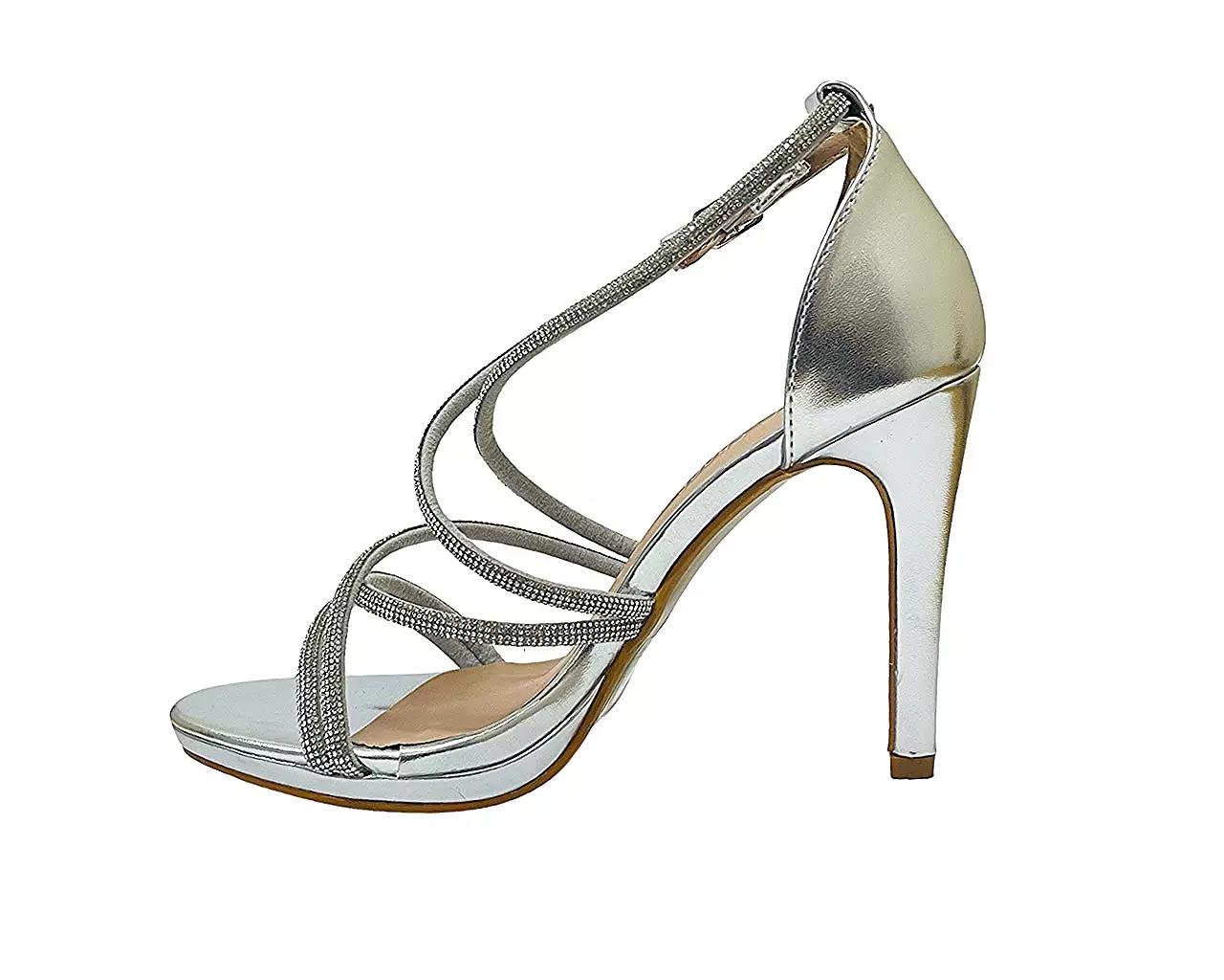 Women's Crossover Diamante Strappy Sandals