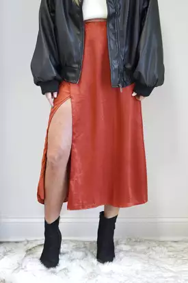 Wren Satin Wrap Skirt