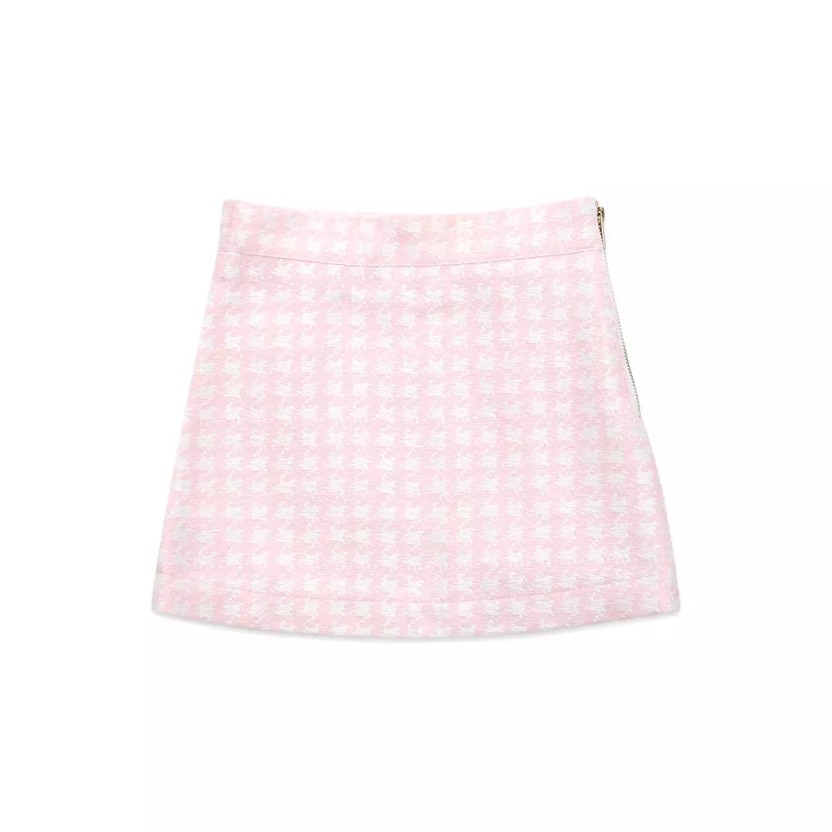 Zoe houndstooth Skirt pink